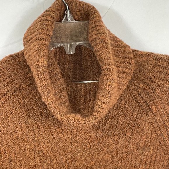 Madewell Dillon Womens solid heather cumin copper turtleneck size M textured - Picture 3 of 13